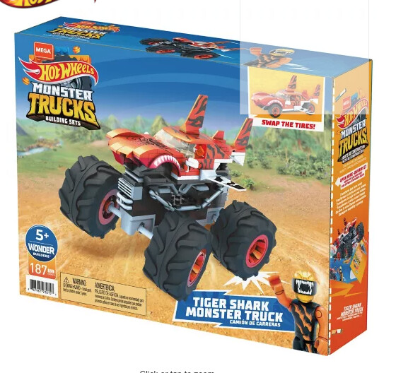 MATLGVM14 MEGA CONSTRUX - HOT WHEELS MONSTER TRUCKS ASST 187PCS