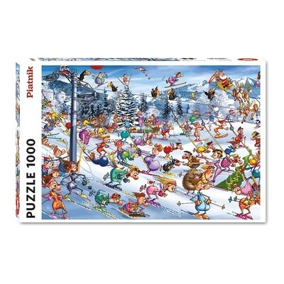 80-05351 1000pc, Christmas Ski, Ruyer
