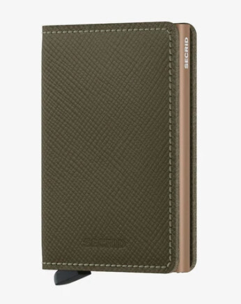 Slimwallet Saffiano Olive