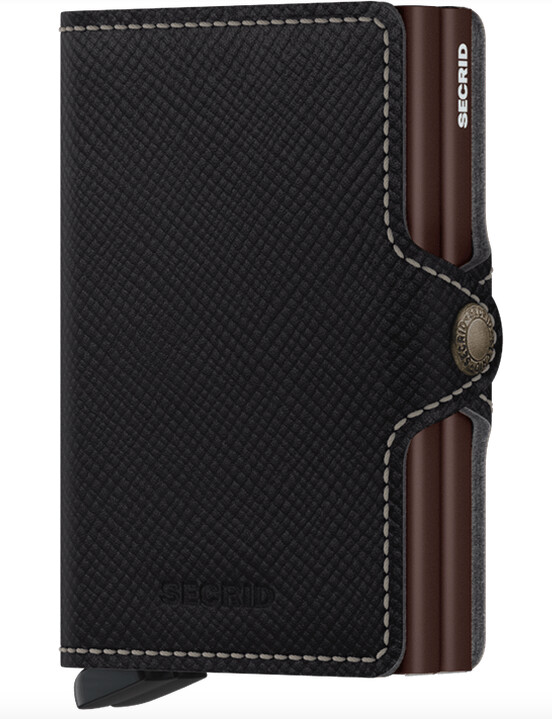 Twinwallet Saffiano Brown
