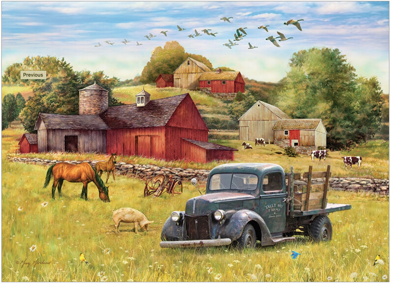 58890 Blue Truck Farm (tray)
