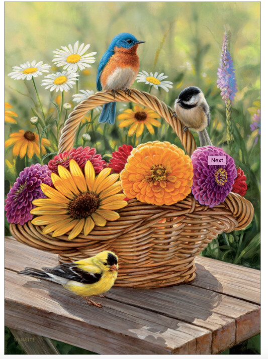58886 Bluebird and Bouquet (tray)
