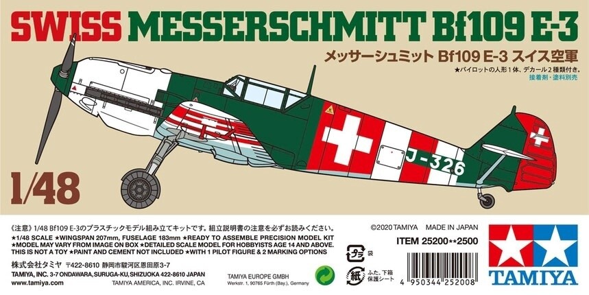 799-25200 1/48 SWISS BF109 E-3