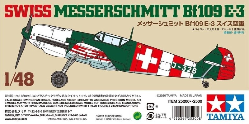 799-25200 1/48 SWISS BF109 E-3