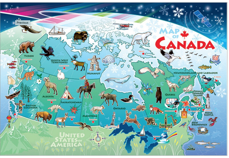 58894 Canada Map (tray)