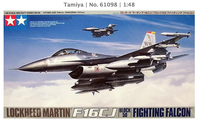 799-61098 1/48 F16CJ BLOCK 50 FIGHTING FALCON