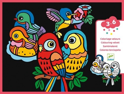 DJ09099 Velvet colouring Baby birds