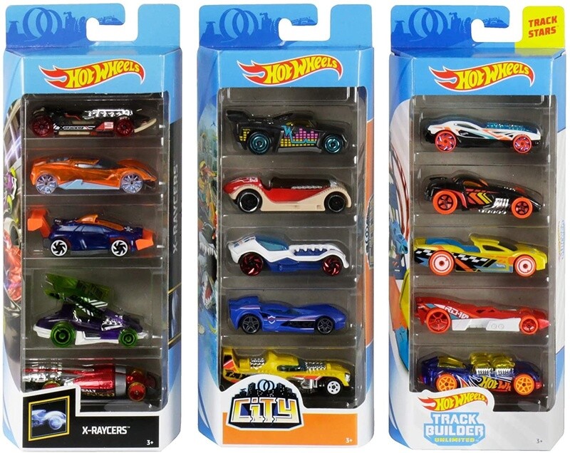 MATL1806 HOT WHEELS - 5pc CAR GIFT PACK ASST