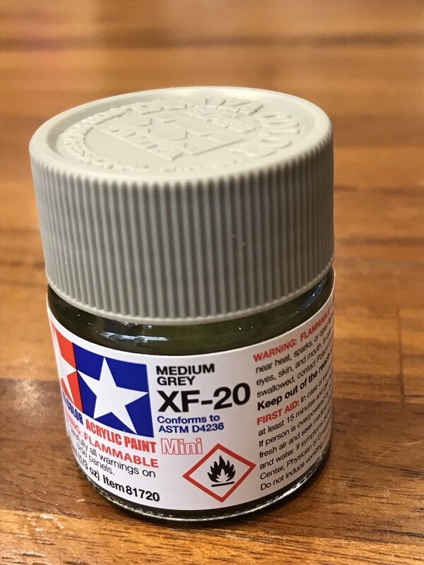 799-81720 XF-20 FLAT MEDIUM GREY ACRYLIC MINI