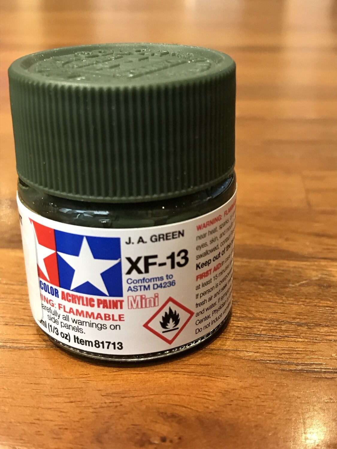 799-81713 XF-13 FLAT DARK GREEN ACRYLIC MINI
