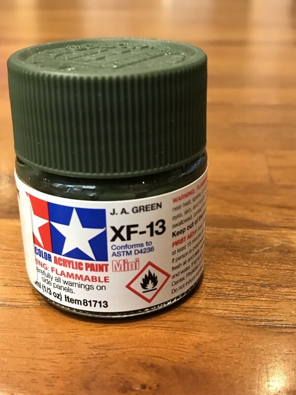 799-81713 XF-13 FLAT DARK GREEN ACRYLIC MINI