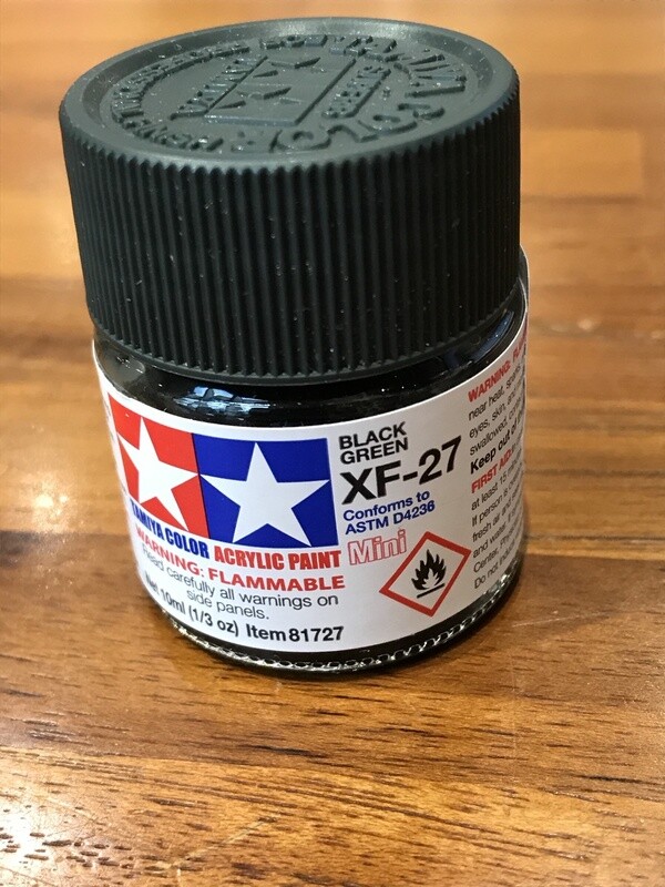 799-81727 XF 27 BLACK GREEN ACRYLIC FLAT MINI