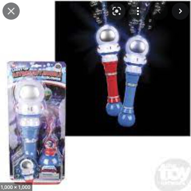 03-ALBB01 Astronaut Light Up Bubble Blower 12.5&quot; P127