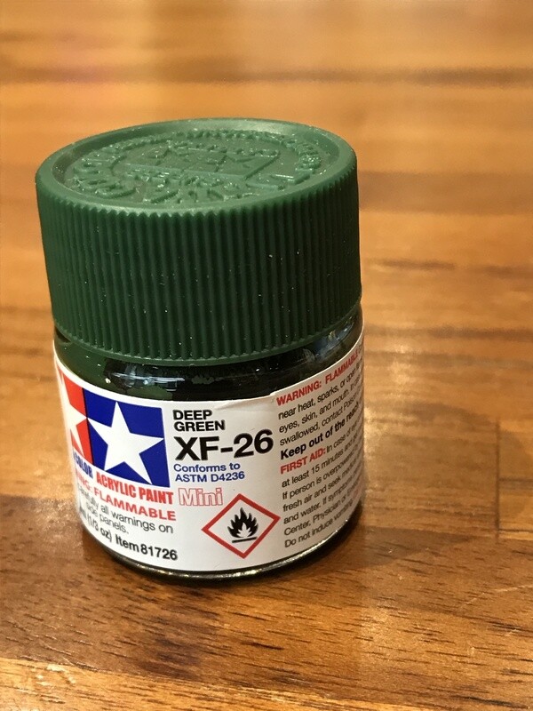 799-81726 XF-26 DEEP GREEN ACRYLIC FLAT MINI