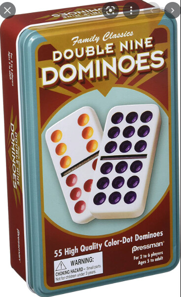 PR-3926 Double Nine Dominoes (tin game)