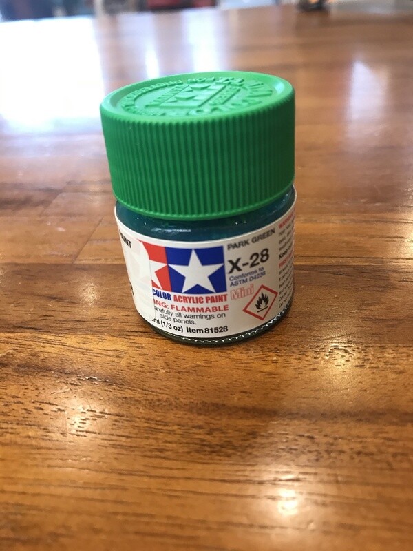 799-81528 X-28 PARK GREEN ACRYLIC GLOSS MINI
