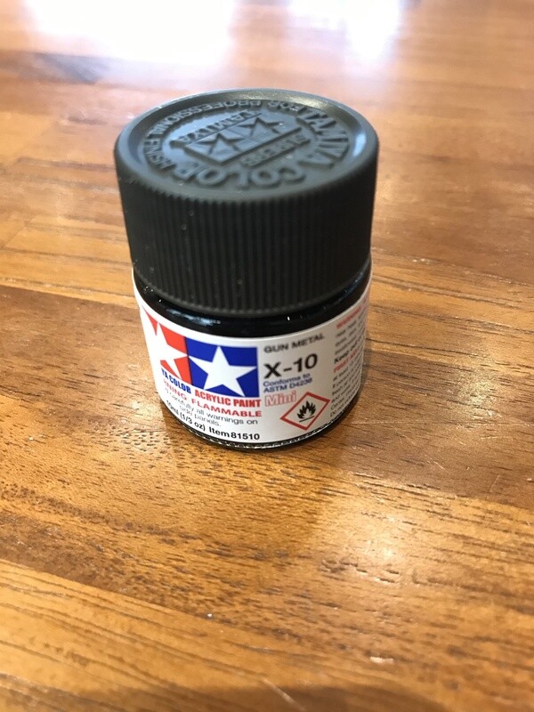 799-81510 X-10 GUN METAL ACRYLIC GLOSS MINI