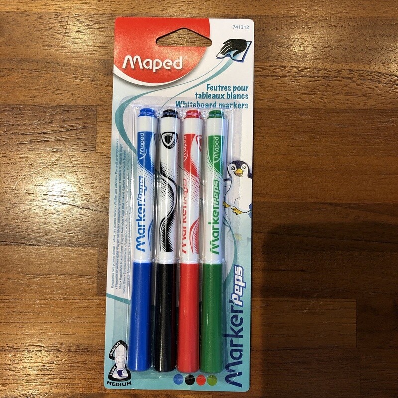 Whiteboard markers x4 assorte