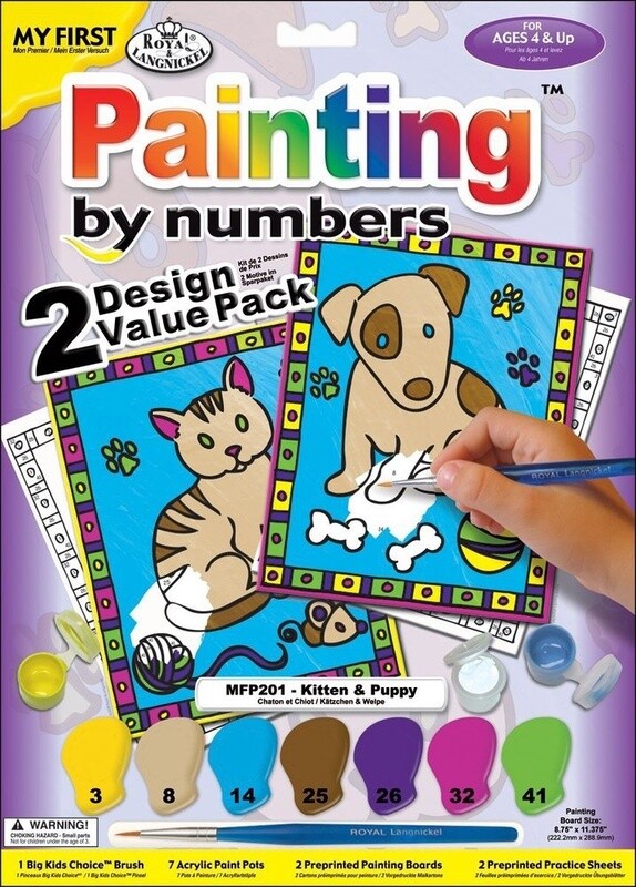 R-05696 PBN Kitten and Puppy