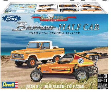 750-7228 REV7228 FORD BRONCO HALFCAB w/DUNE BUGGY &amp;TRAILER (1/25)