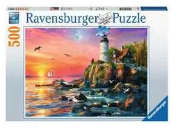 12000217 Lighthouse at Sunset 500 pc Puzzle