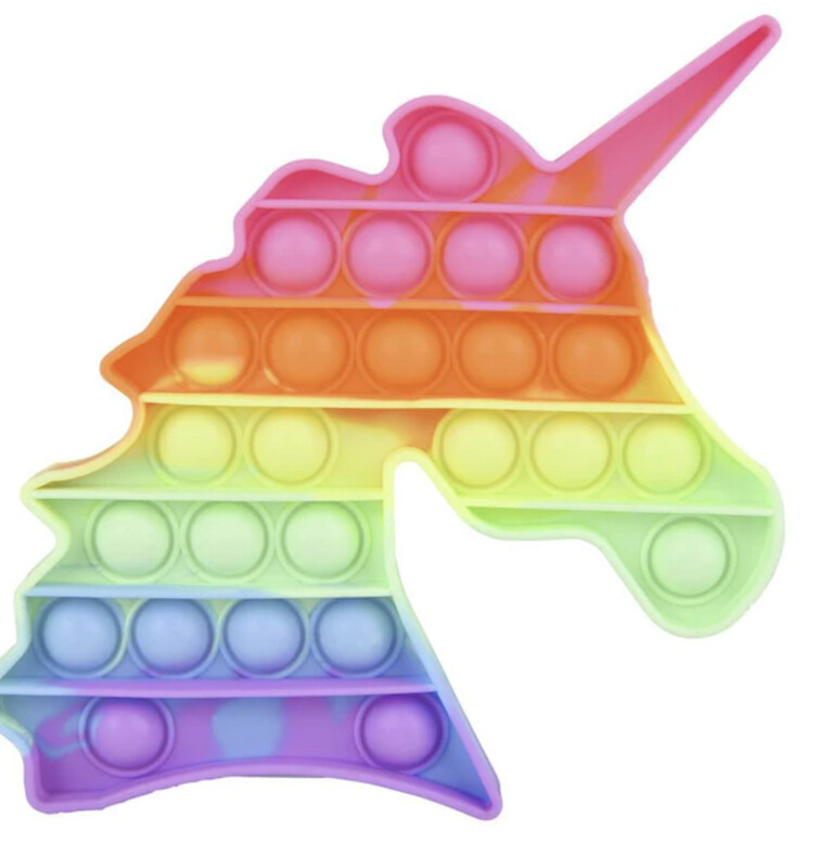 03-BPUR01 Bubble Poppers Rainbow Unicorn 8&quot;