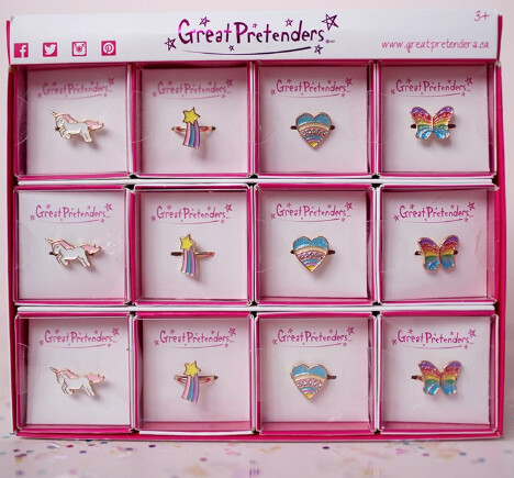 84516 Rainbow Rings, 24 pcs