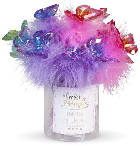 83804 Butterfly Gem Fluffy Pens (24 pc