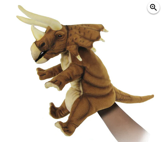 7746 TRICERATOPS PUPPET (BROWN) 16&quot;L