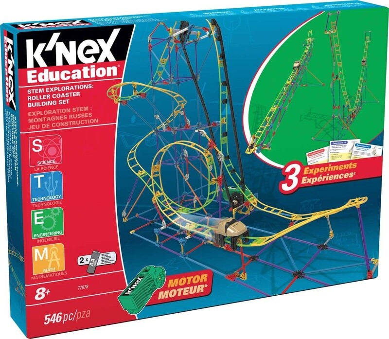 KNX 77078 K&#39;NEX STEM - 546PC ROLLER COASTER MOTORIZED (2) ML