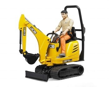 62002 JCB Micro excavator 8010 CTS and Construction worker