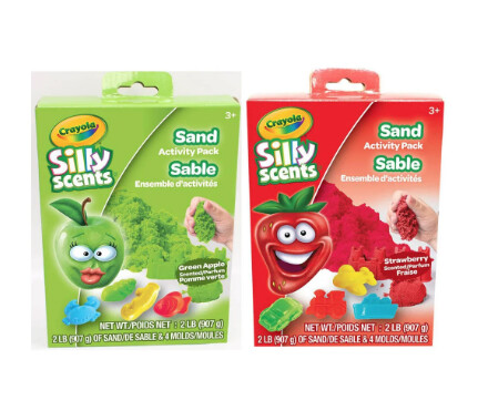 SSS 2326 CRAYOLA - 2LB SILLY SCENTS SAND BOX W/4 MOLDS ASST (12) BL