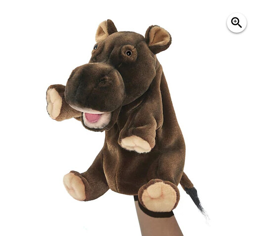 4037 HIPPO PUPPET 24cm.H