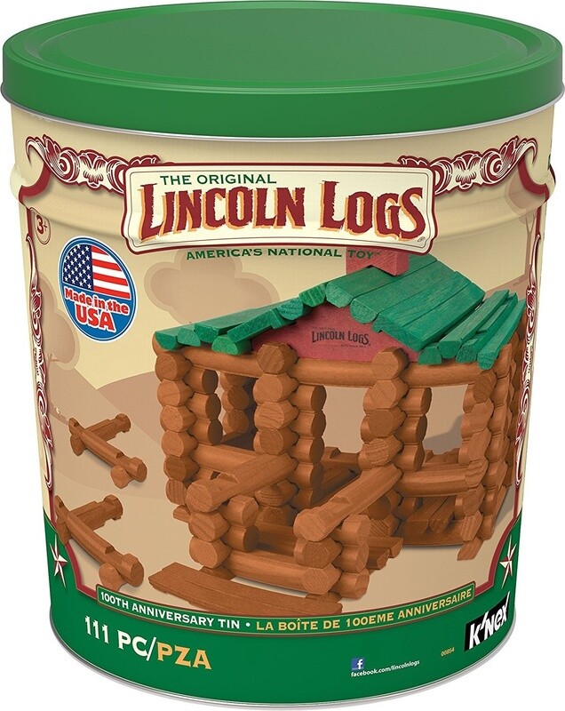 KNX 00854 LINCOLN LOGS - 111PC 100TH ANNIVERSARY TIN (1) ML