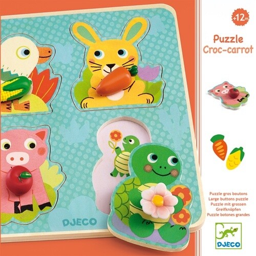 DJ01048 - Wooden Puzzle / Croc-carrot