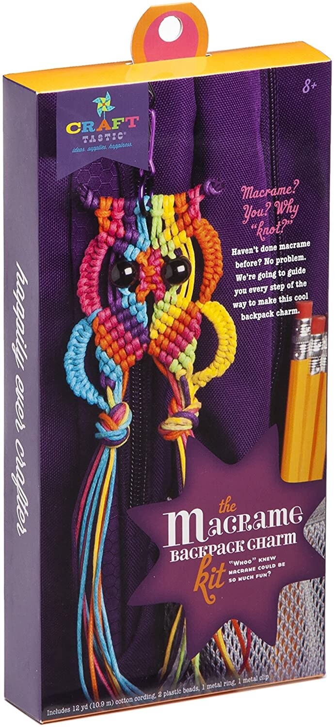 AW005 MACRAME OWL CHARM KIT