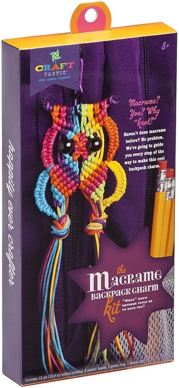 AW005 MACRAME OWL CHARM KIT