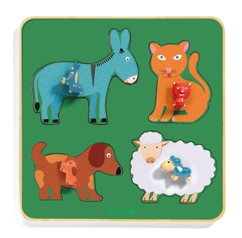 DJ01061 - Wooden Puzzle / Family Farm
