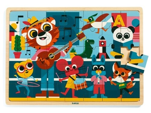 DJ01817 - Wooden Puzzle / Puzzlo Music / 35 pcs