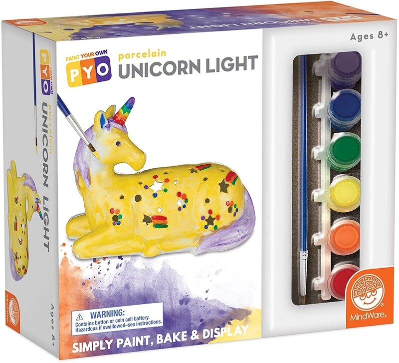 MW-88335 Paint-Your-Own Porcelain Unicorn Light