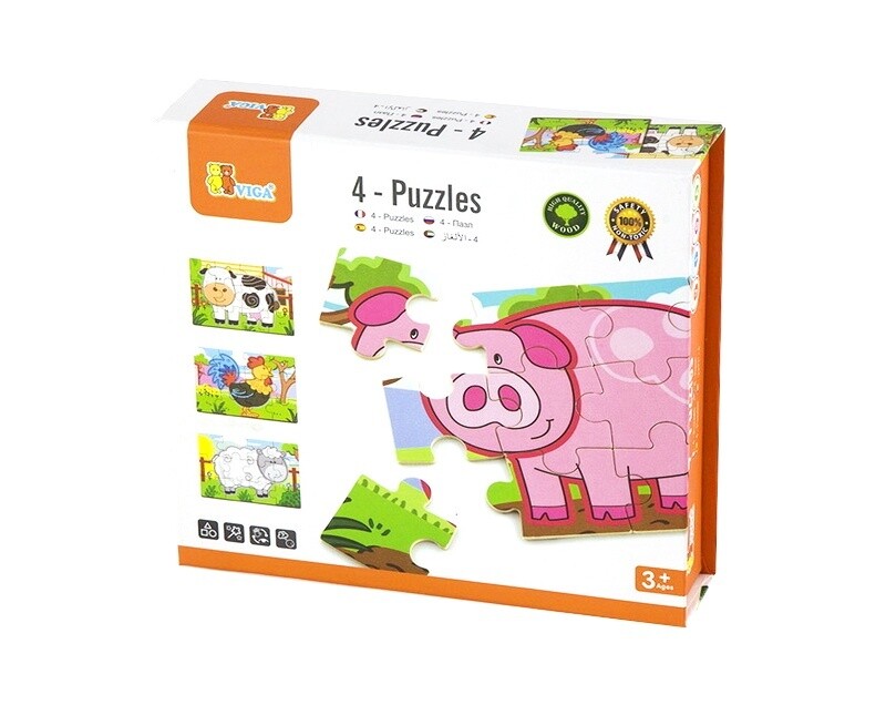 500696 4-IN-1 PUZZLE – FARM