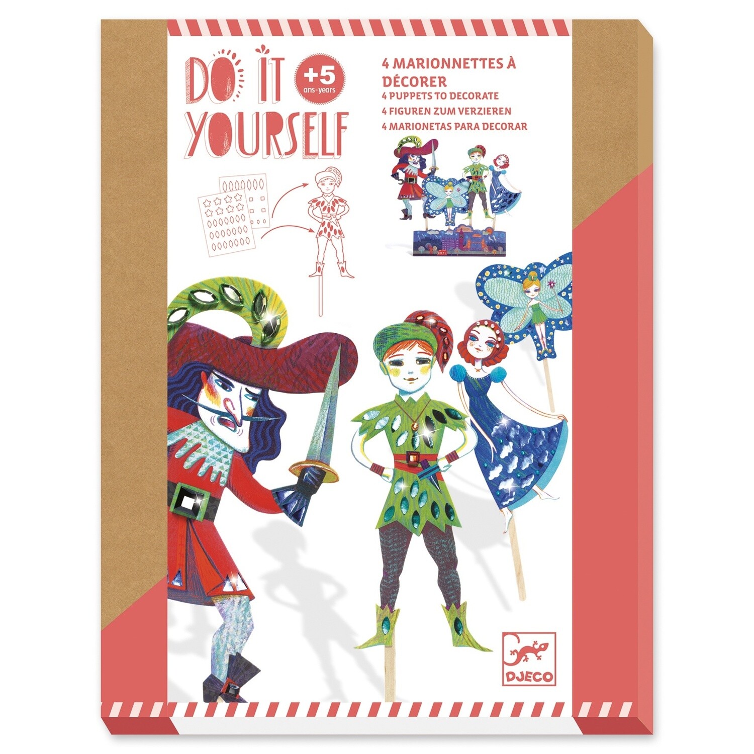 DJ07990 - DIY / Puppets to decorate / Peter Pan