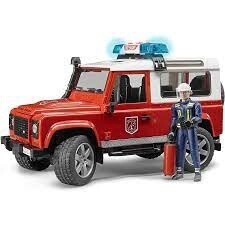 02596 Land Rover Fire Dep vehicle w fireman