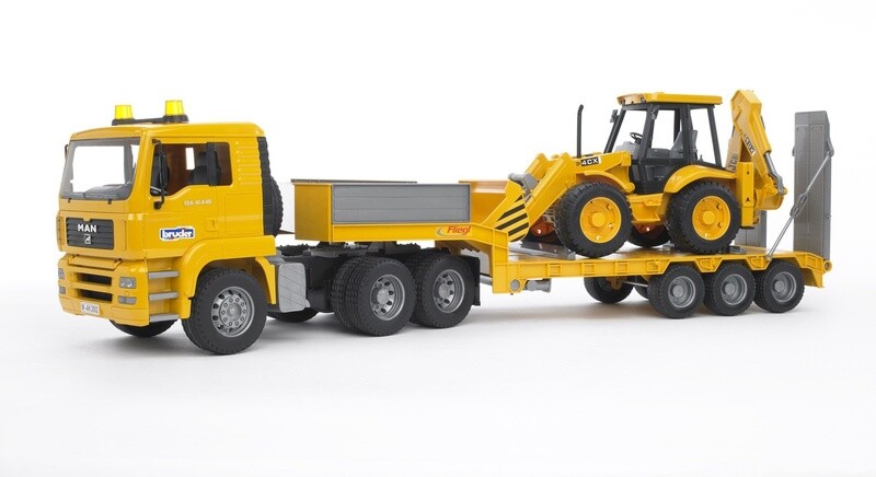 02776 MAN TGA Low Loader truck with JCB Backhoe Loader