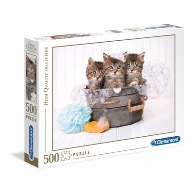 CLM35065 500PC HQC -KITTENS AND SOAP (2) ML
