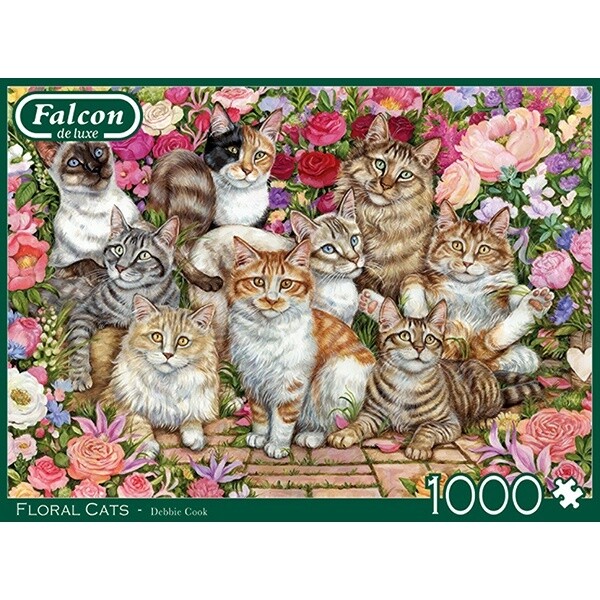 71-11246  1000pc, Floral Cats