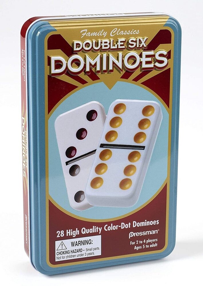 PR-3925 Double Six Dominoes (tin game)