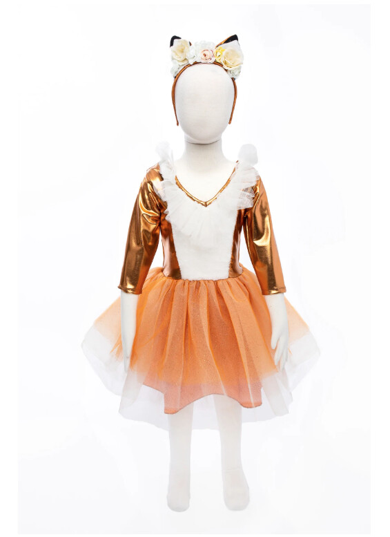 31673 Woodland Fox Dress w/HB, 3-4