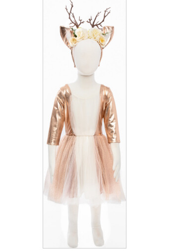 31655 Woodland Deer Dress w/HB, 5-6