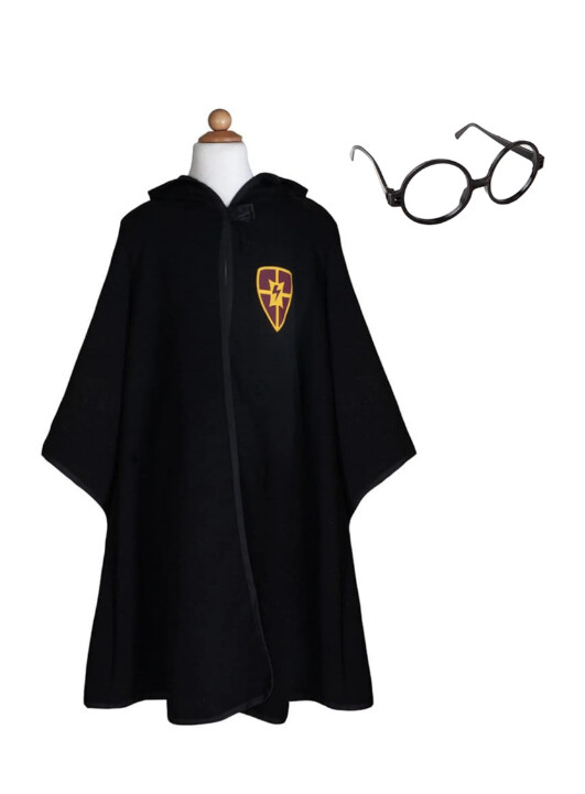 62197 Wizard Cloak w/Glasses Black 7-8